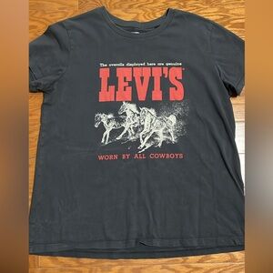 Levi's Kids Charcoal Tee with Red Graphic